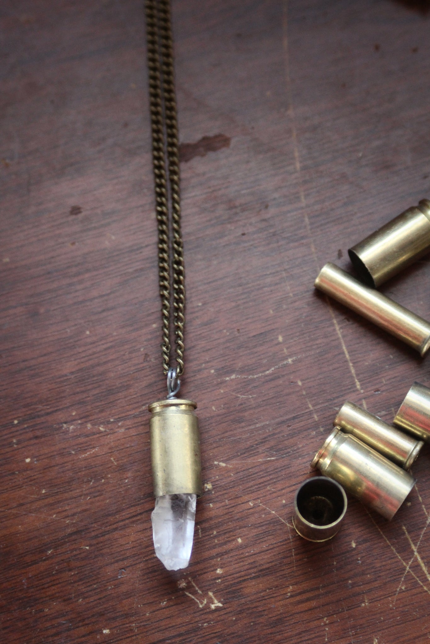 Recycled Bullet Casing Crystal Necklaces – Earthbound Jewellery Co.