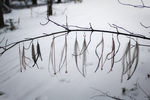 Emu Feather Earrings - 50% of sales are donated to help wildlife affected by Australian bush fires