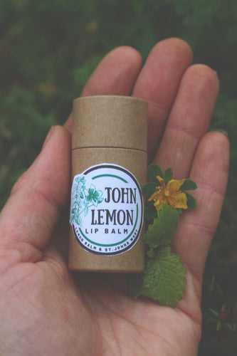 John Lemon Lip Balm - St. Johns Wort & Lemon Balm | Restless Ravens Homestead