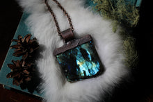 Load image into Gallery viewer, Chunky Labradorite Necklace - Copper - Recycled